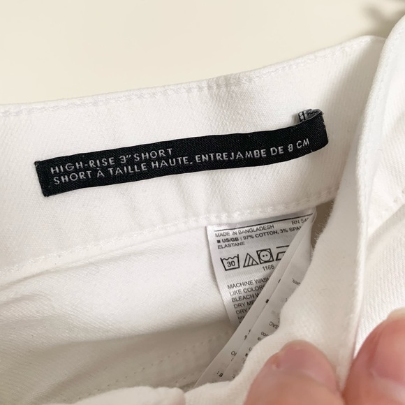 High-rise 3” denim shorts - Picture 3 of 7